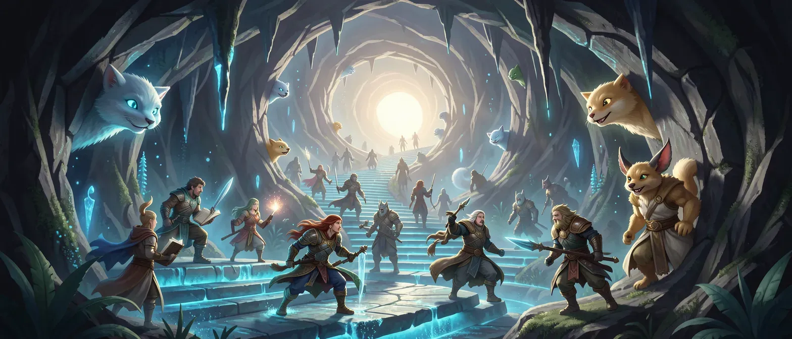 dnd camapign where they get in a cave like undertale and have to  get up