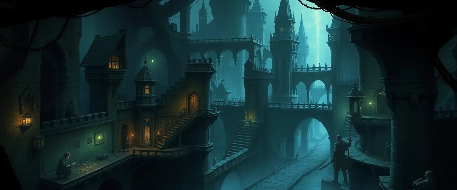 Shadows in the Undercity: An urban adventure in a sprawling underground metropolis ruled by thieves' guilds and drow syndicates. Focus on stealth, espionage, and moral dilemmas as players navigate betrayals and hidden cults.
