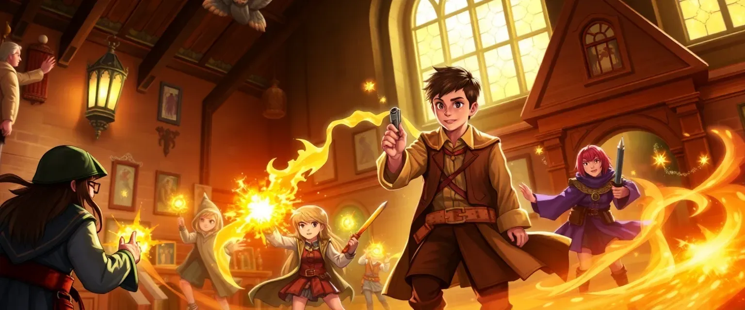 Character image for short, easy, magical school, made for kids