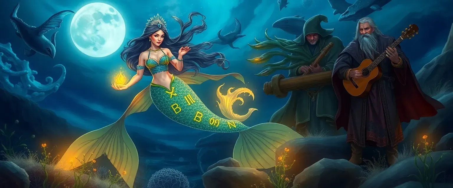 Character image for main character is a Sorcerer mermaid who finds out she is a descendent of the true royal blood line and  is forced out of her kingdom by an evil king and queen who falsely sit upon the throne. as she goes on a journey she meets a Druid and a Bard who accompany her on her endeavor. outside of the kingdom for the first time, she's forced to fight the 3 blood hunter daughters of the evil king and queen as they pursue her to end her life so she cannot sit upon the throne