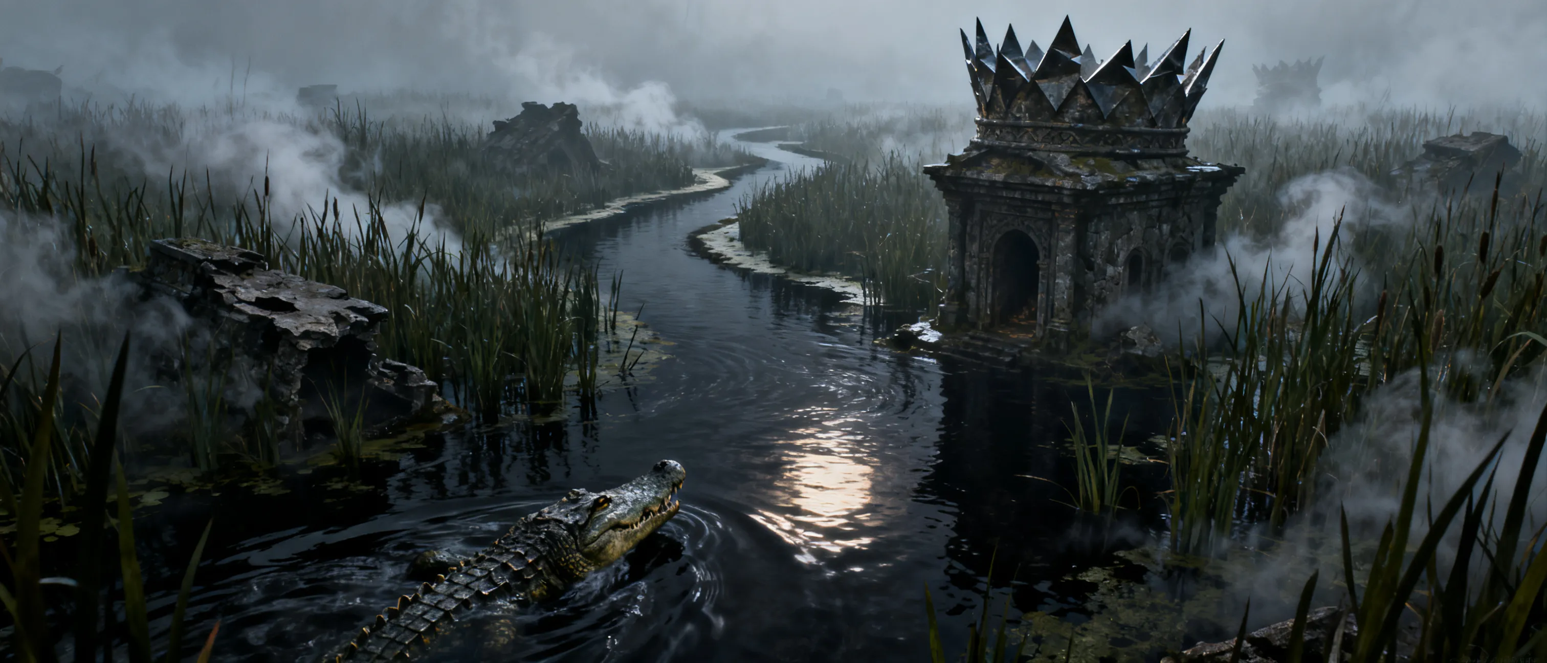 Character image for A crocodile world ran by crocodile king in a swamp.