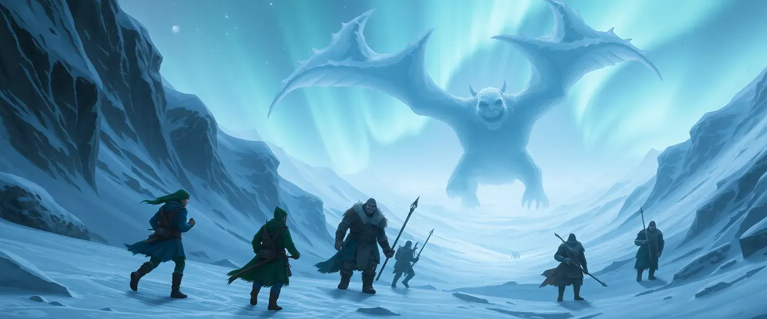 a journey with an elf, an ogre, and a human to kill a wyrm-wendigo hybrid