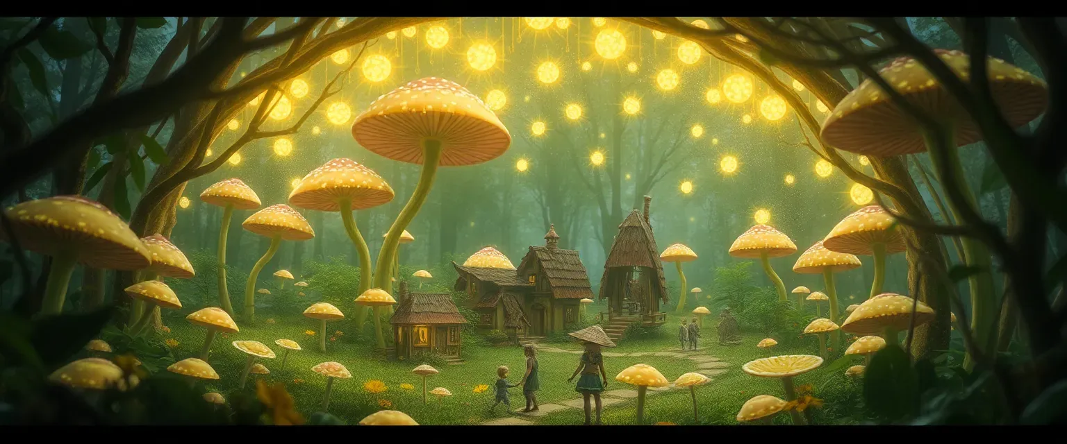in a world where magic is real, a village of peace and harmony is disrupted when fairies begin to disappear in the night and their homes vanish without a sound The players must figure out how and why this is happening and stop their village from disappearing.
At the start of the campaign, there have already been days of disappearances, one fairy, and one house each day. no one sees where they go. The circle of mushrooms that surrounds the village, unbeknownst to all the townsfolk and players, creates a dome of safety around the village and keeps them ignorant to the outside world. the dome is becoming weak, but why?
The village is actually a tiny tiny area in a humans backyard, and a child is picking flowers and mushrooms in the fairy circle and this is causing the weakening of the dome. Those within the fairy circle cannot see the child, so while he is the reason for the disappearances, they don't know it until the find a way out of the circle or the circle is destroyed