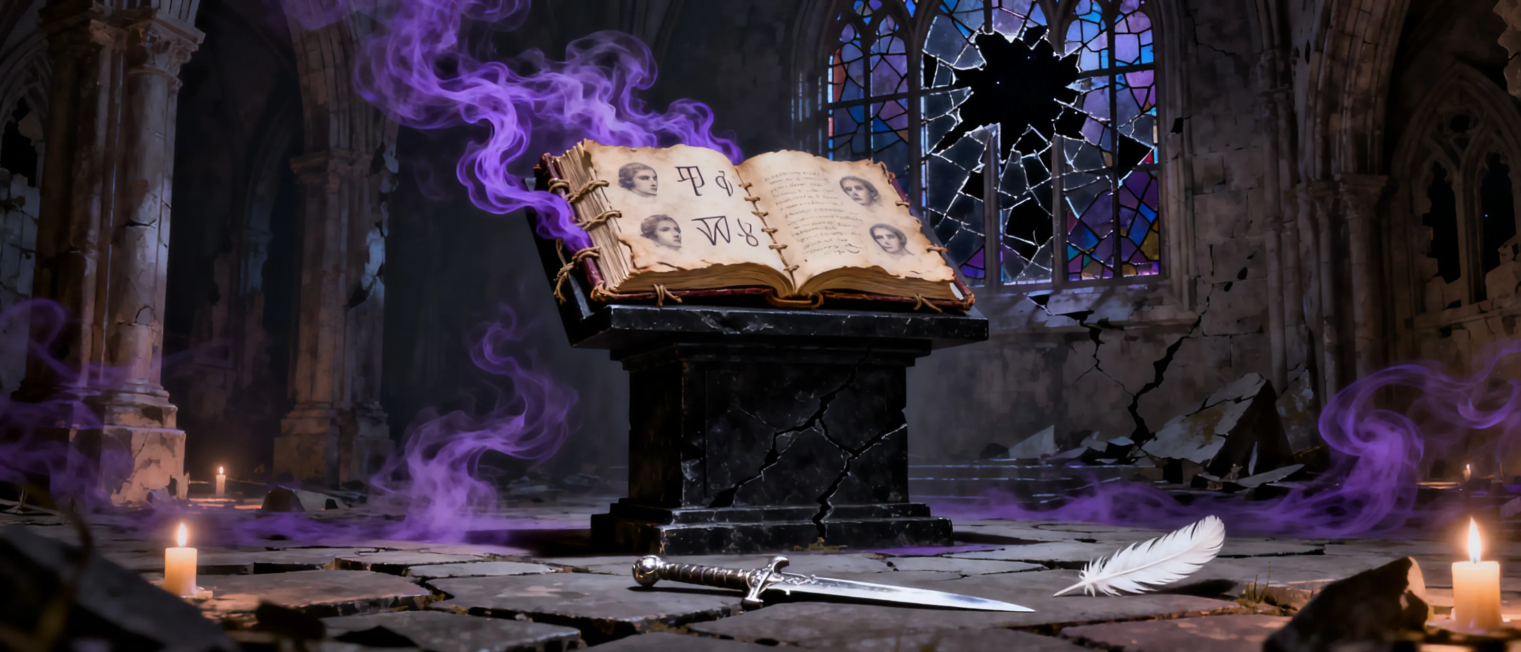 The Codex of Flayed Whispers

• Item Type: Book, artifact (requires attunement by a spellcaster)
• Alignment: Chaotic Evil
• History: Bound in the skin of a forgotten archmage who tried to swallow a piece of the Far Realm. The book whispers dark secrets to its holder, driving them toward madness while offering unimaginable occult power.
Properties & Mechanics:
• Random Properties: 2 Minor Beneficial Properties, 1 Major Detrimental Property.
• Forbidden Lore: Your Intelligence or Charisma score increases by 2 (to a maximum of 24) while attuned to the codex.
• Secrets of the Void: You can cast Abe-Goth’s Gaze (or Feeblemind) and Dissonant Whispers (at 5th level) without expending a spell slot. Once you cast either spell, you cannot do so again until the next dawn.
• How to Destroy It: Every single page must be read aloud backwards by a solar angel, who will disintegrate upon finishing the last word.