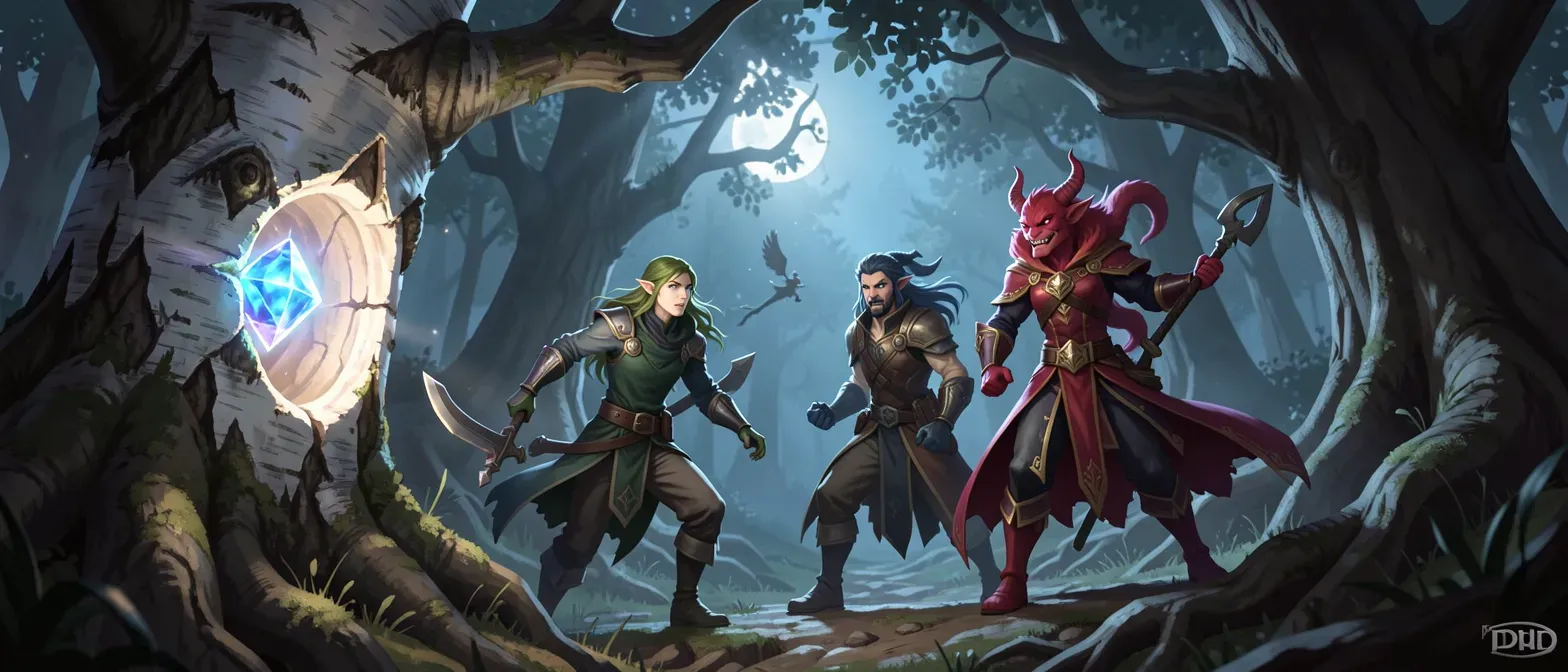 This is for two beginning players that are just starting out and it should not be a very long campaign. One player is an Wood Elf Rogue and the other is a Tiefling Bard, both are at level one.