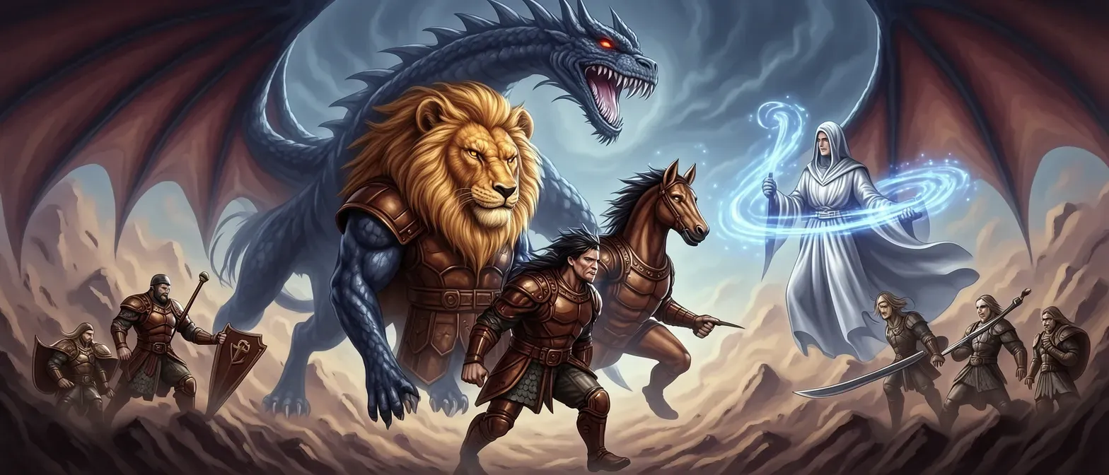 Character image for Lionett, a lion, dragon, human, and horse combination, you must stop. Missphere, the wizard saves you from Ash, the evil dragon.