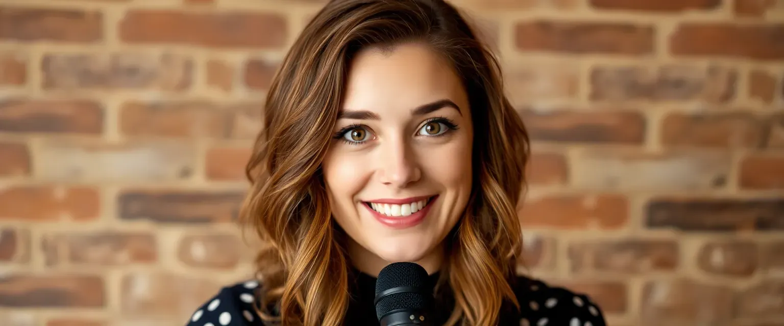 Chloe Knight: A charismatic comedian in her late twenties with chestnut waves and hazel eyes. Known for sharp observational humor on modern communication quirks.