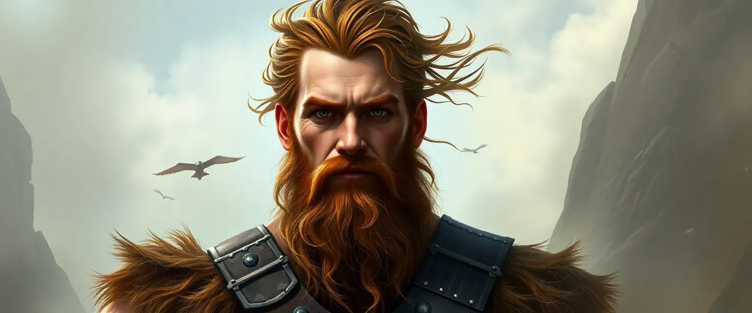 32-year-old Tormund, towering with unkept brown hair, a barbarian with unnatural strength and height from giant's milk.