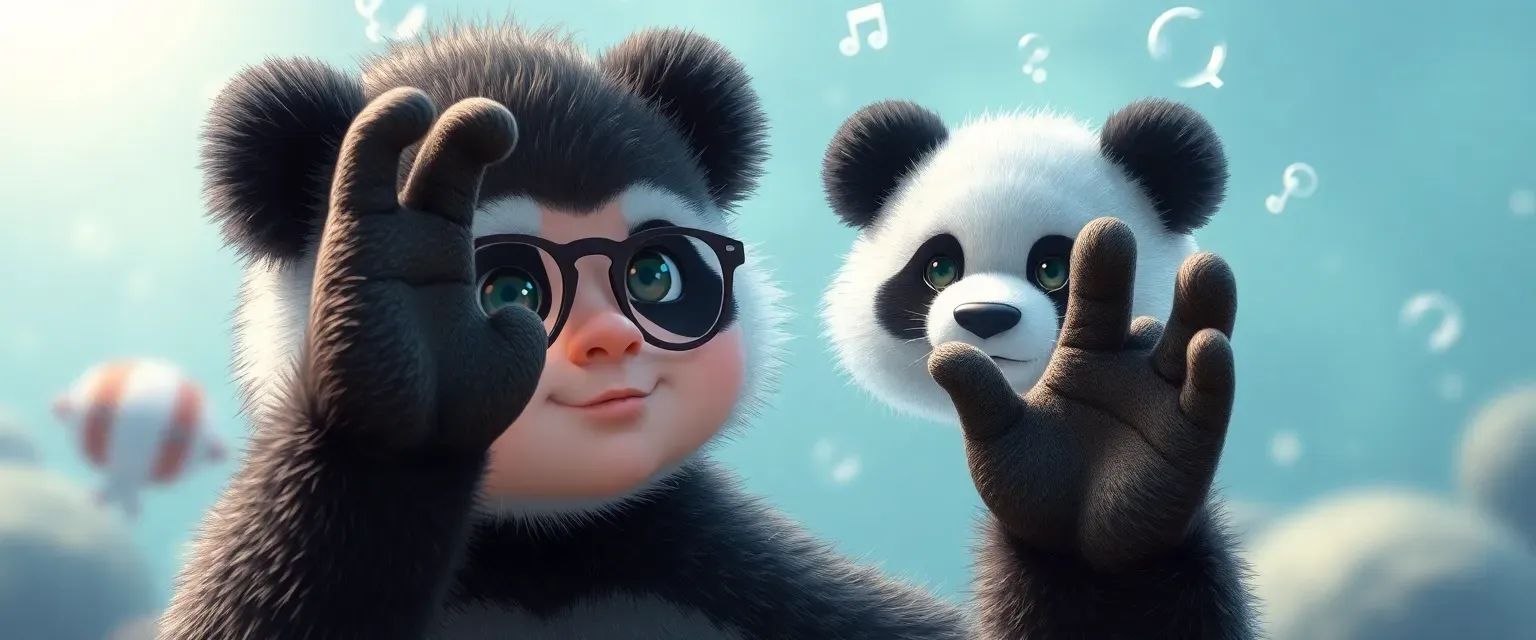 A 6-year-old half-human panda boy with autism; mute but communicates through sign language. Wears glasses, physically strong yet tubby; loves Aquapet toys.