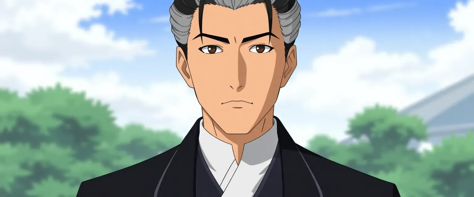 Emperor Kazuo: Late 40s, jet-black hair with gray streaks, almond-shaped dark brown eyes; wears traditional imperial robes or sleek modern suits.