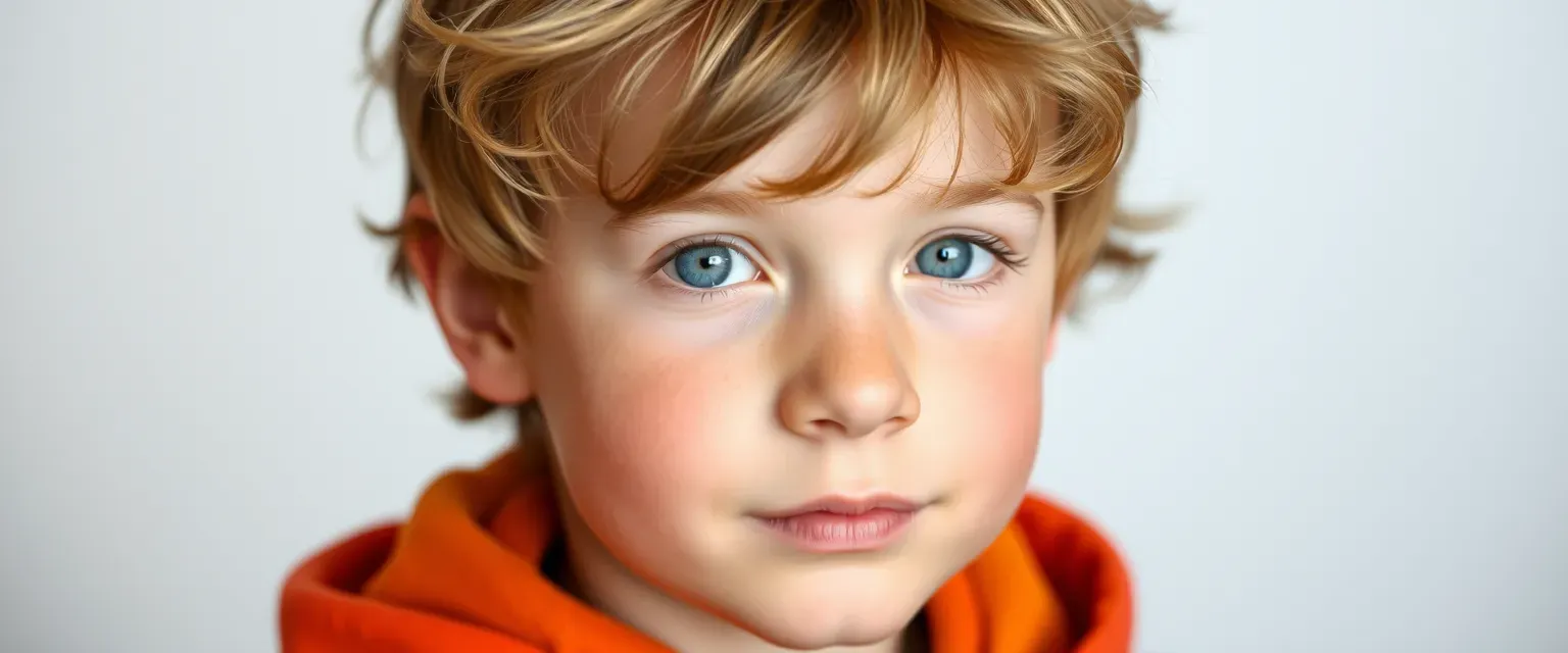 Ryan is a 7-year-old Canadian boy with dirty blonde hair and light-Darius blue eyes, reflecting his diverse heritage from Mexico, the USA, Russia, Germany, Japan, Britain, France, Italy, and Native America. He loves geography, history, and learning new languages.