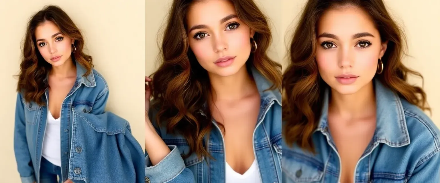 Lila Torres is a 20-year-old actress and pop singer known for her chic casual style featuring denim jackets and trendy sneakers. With expressive hazel eyes and wavy brown hair, she's relatable yet glamorous—a triple-threat idol advocating self-love.