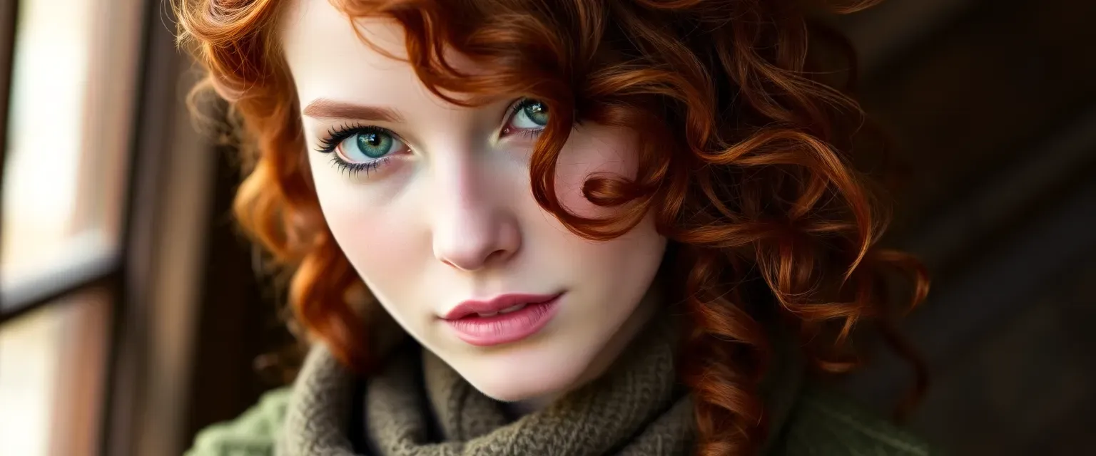 Ariel Modes: Irish woman with auburn curls and emerald eyes; wears earthy-toned clothes blending traditional Irish elements with modern styles.