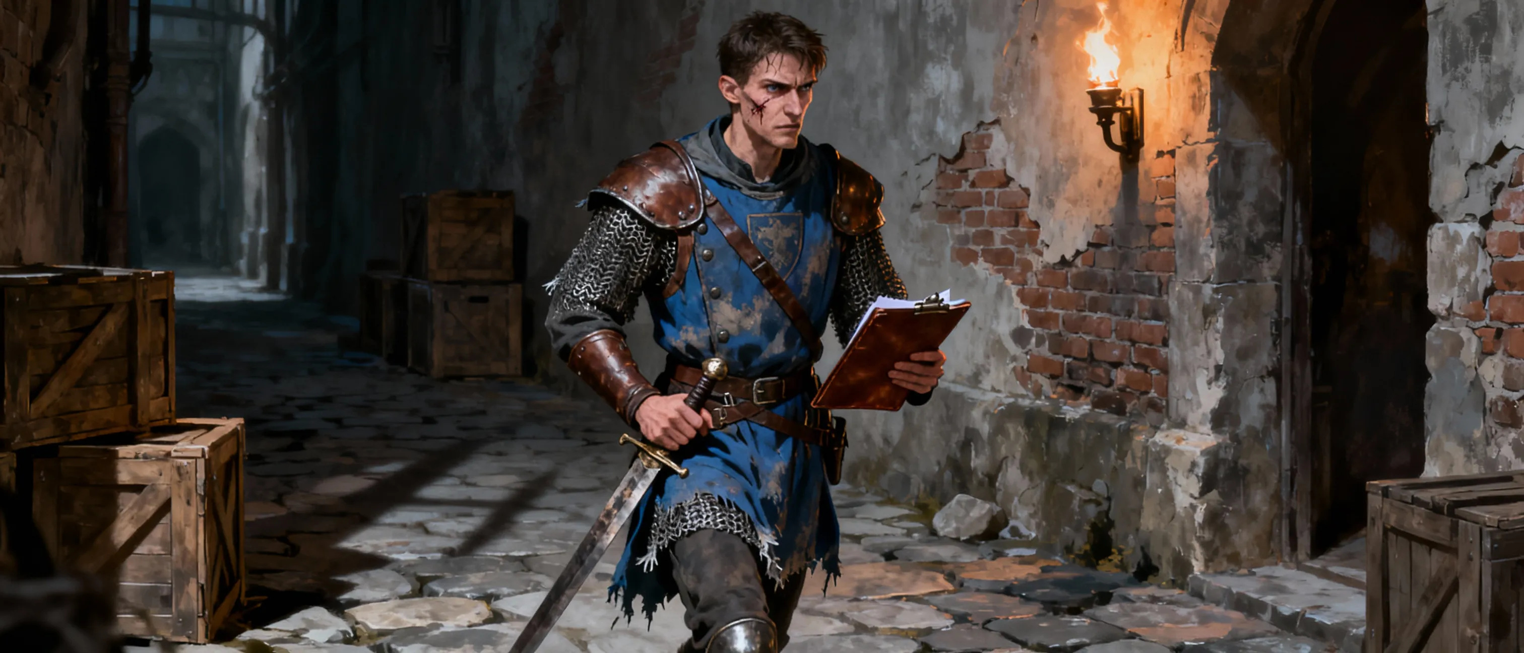 Sergeant Oren Voss, Master of the Black Ledger Gang. Oren Voss grew up illiterate in a garrison slum. When a captain’s purse vanished, soldiers beat Oren until he “signed” a confession he couldn’t read. Next day, he was whipped until he almost lost conscious... Almost. But enough to watch as his mother was hanged for teaching him letters. Oren learned: it doesn't matter who has done the crime, what matters is how it looks. Now he runs the Black Ledger Gang, a criminal empire of smugglers, while in his "day job" he is simple Sergeant of the city guard. He bribes orphans and beggars to create commotion, uses his position in the city guard to assign patrol routes and watches, and deliberately creates openings for his gang to smuggle in drugs to the city.