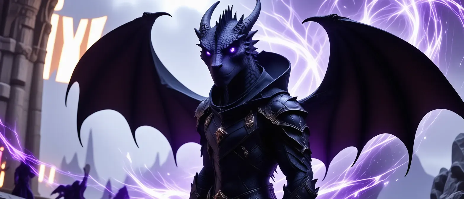 evil astral dragon feeding off void with corrupted black wings
