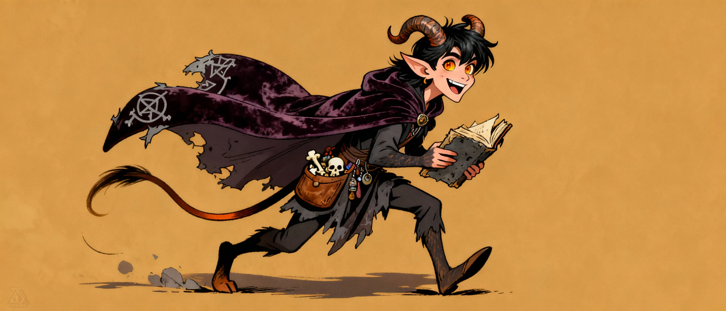 Necromancer,  comical, short tempered, non human