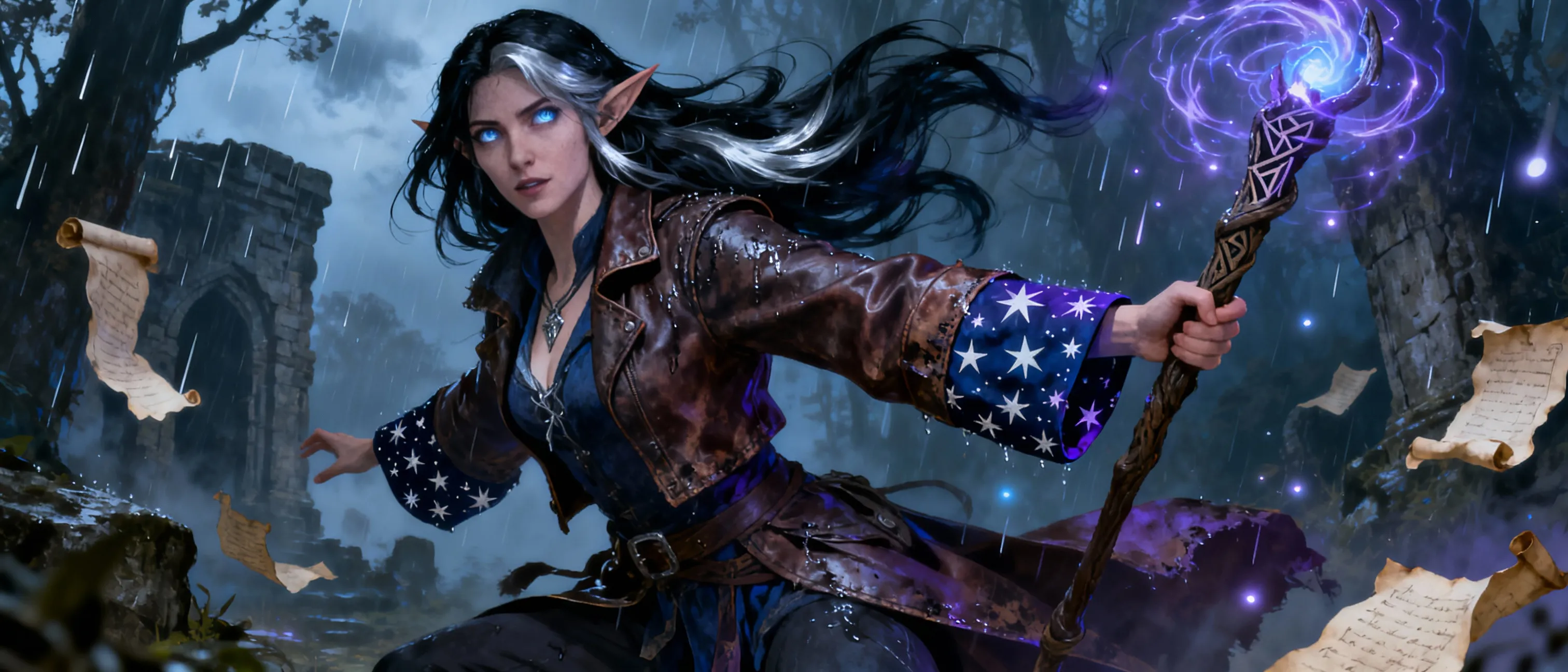 a girl who learnt how to use spells as a child after her parents were killed and wanted revenge.