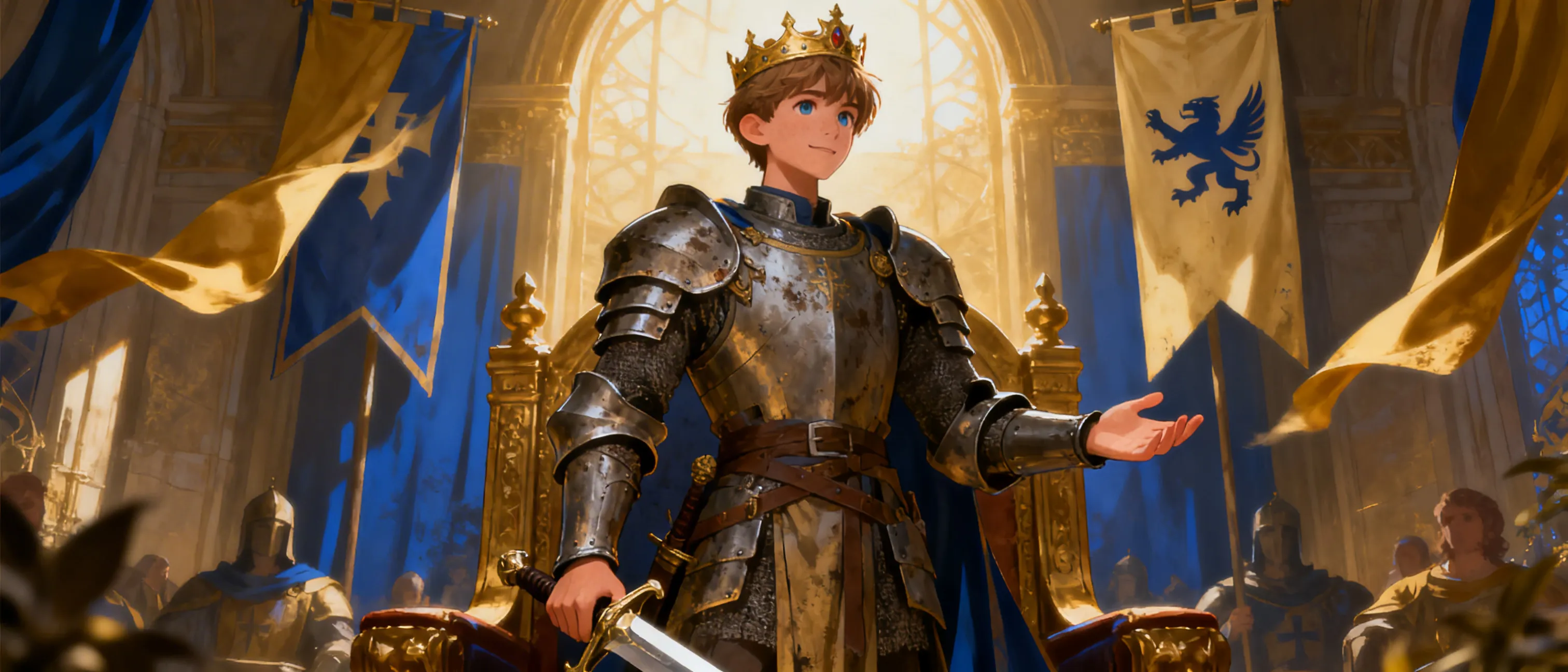 warrior king consort hero from a high-fantasy world in his early twenties