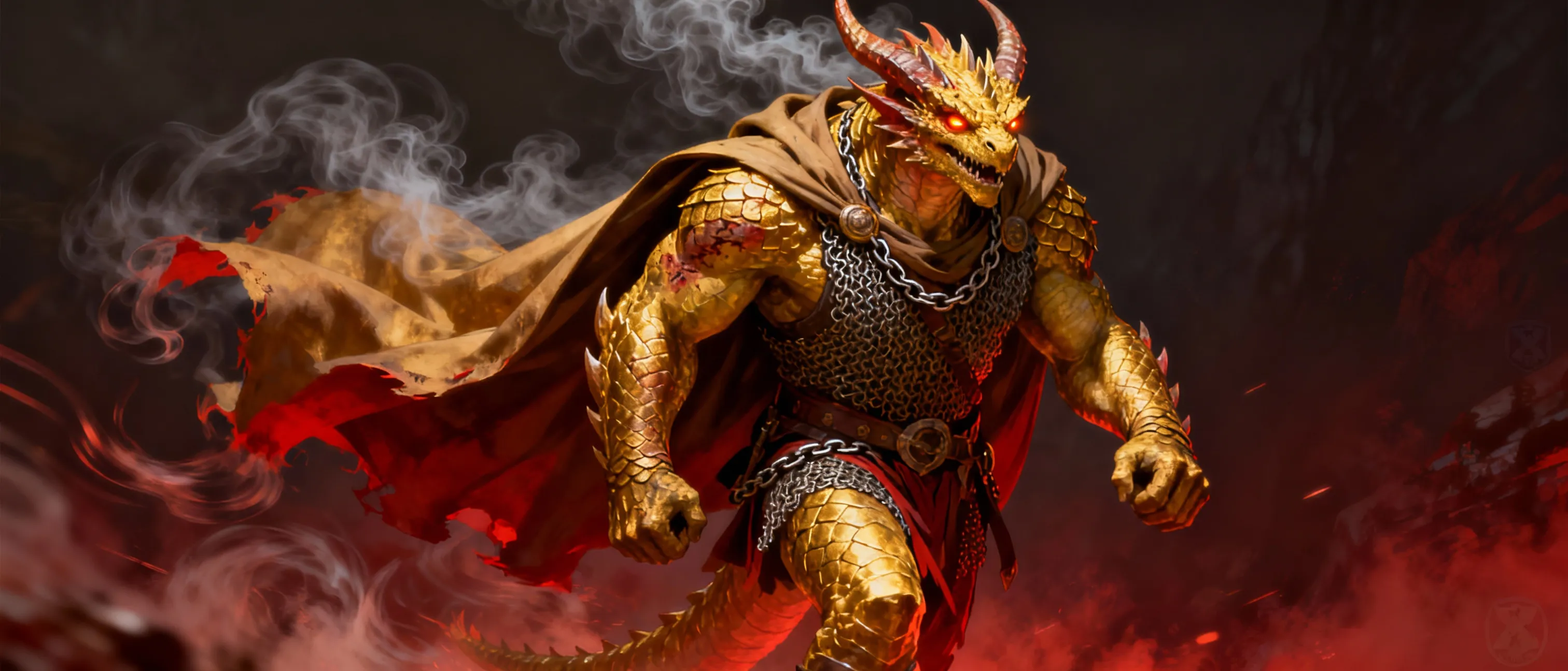 A huge dragon merciless 