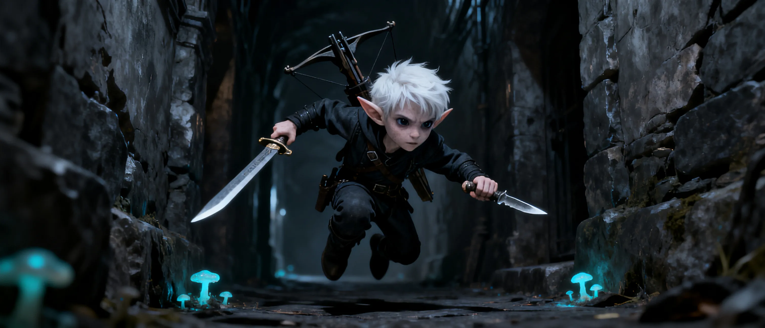 Adlic’tin Vexshade
Male dark elf rogue, subclass thief, level 1, neutral with evil tendencies, background criminal