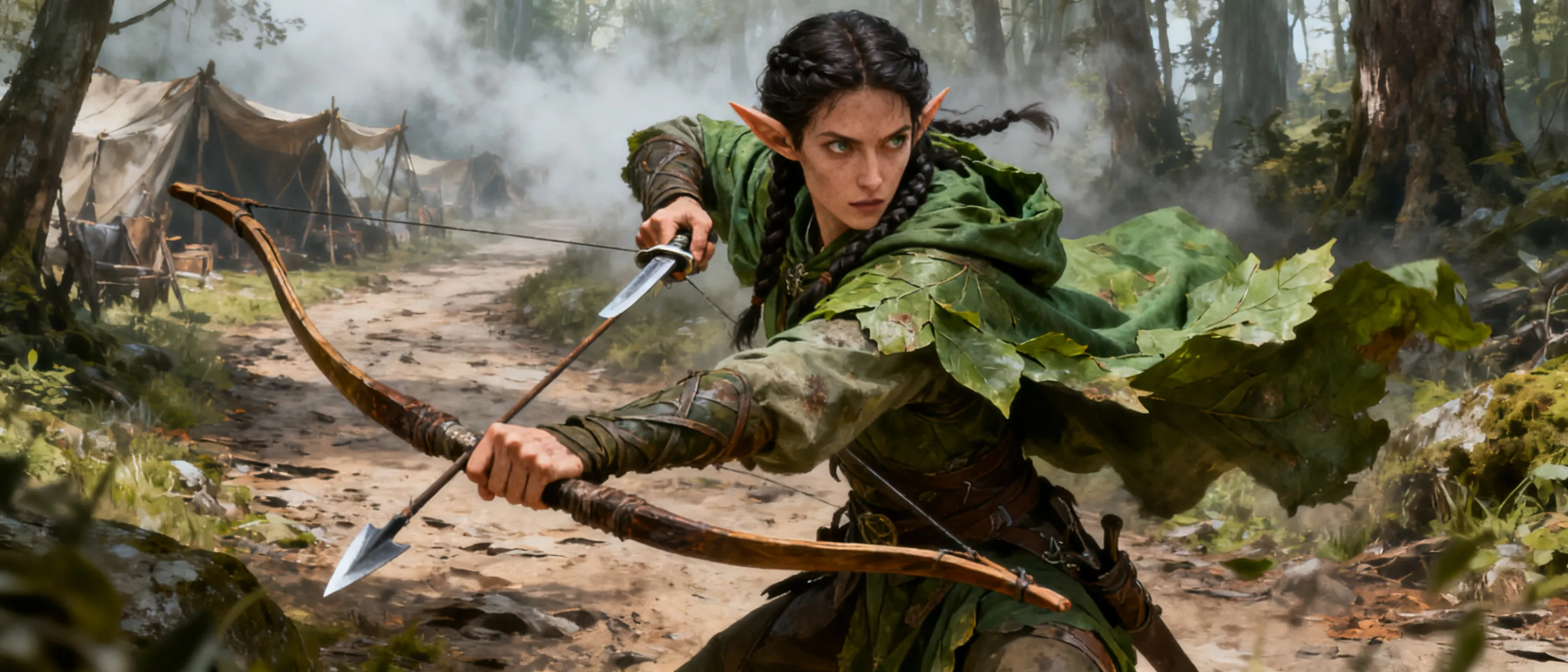 Wood elf born into nobility. Wanted to be free of responsibility, with reluctant support, left home and became a ranger and then later a rogue. Was noticed by The Harper's and was then invited to join