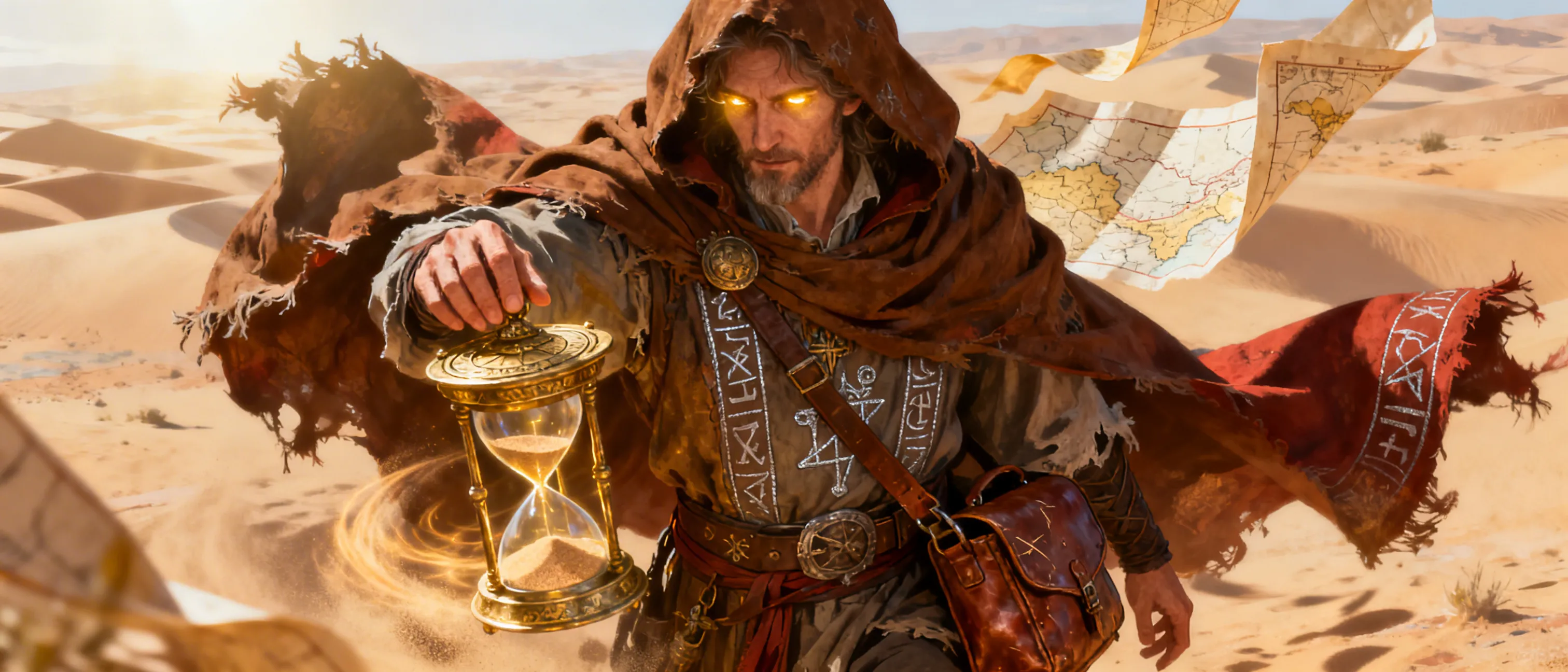 Crokus Bale (level 20 warlock now)
Crokus appears as a scholarly traveler with an ornate hourglass at his belt. To those facing doom, he offers more time—years added to a failing life, moments rewound to avert disaster—in exchange for “borrowed” time from loved ones or future generations. The sand always runs out in cruelly poetic fashion. It is said Crokus was a time-weaving chronomancer betrayed by his apprentice, who bargained with hellish powers to reverse his death, becoming a wandering broker of stolen moments for the Lords of the Nine.