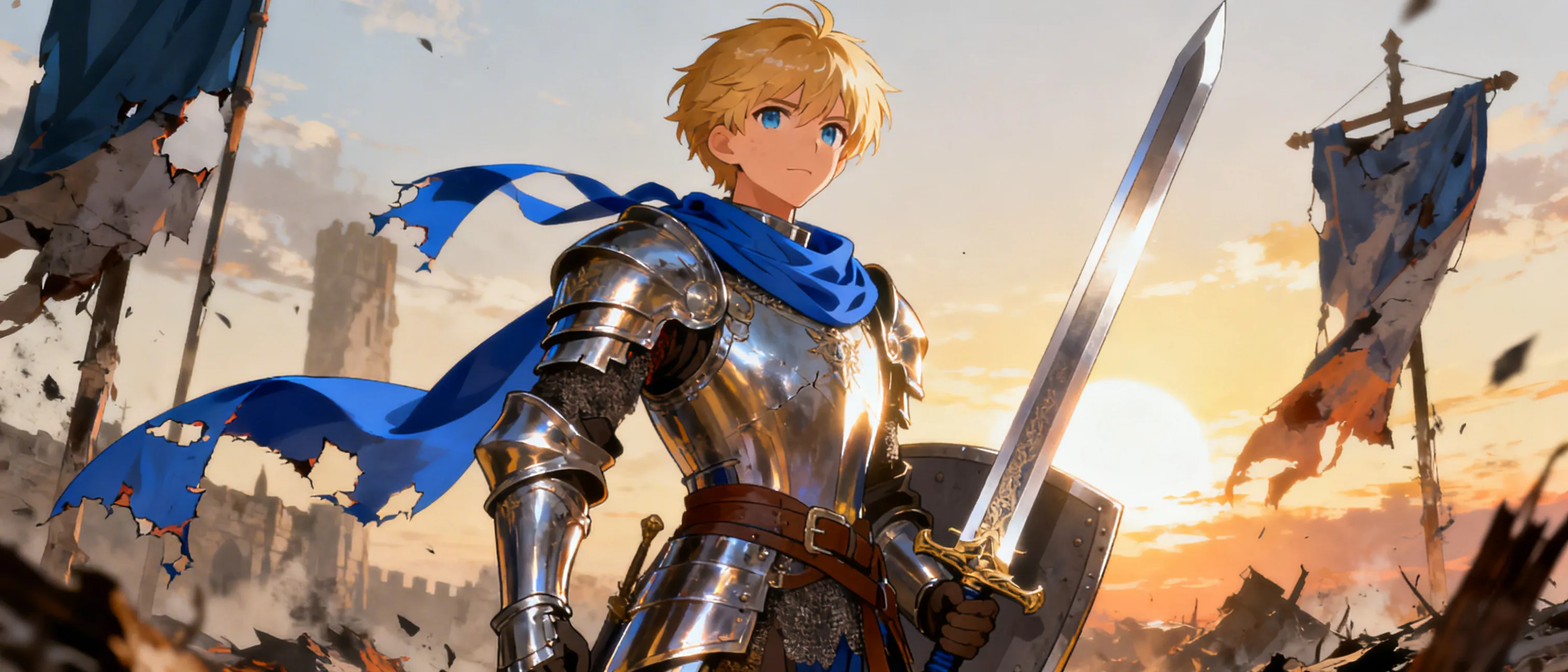 A noble princess turned paladin after her kingdom was destroyed.