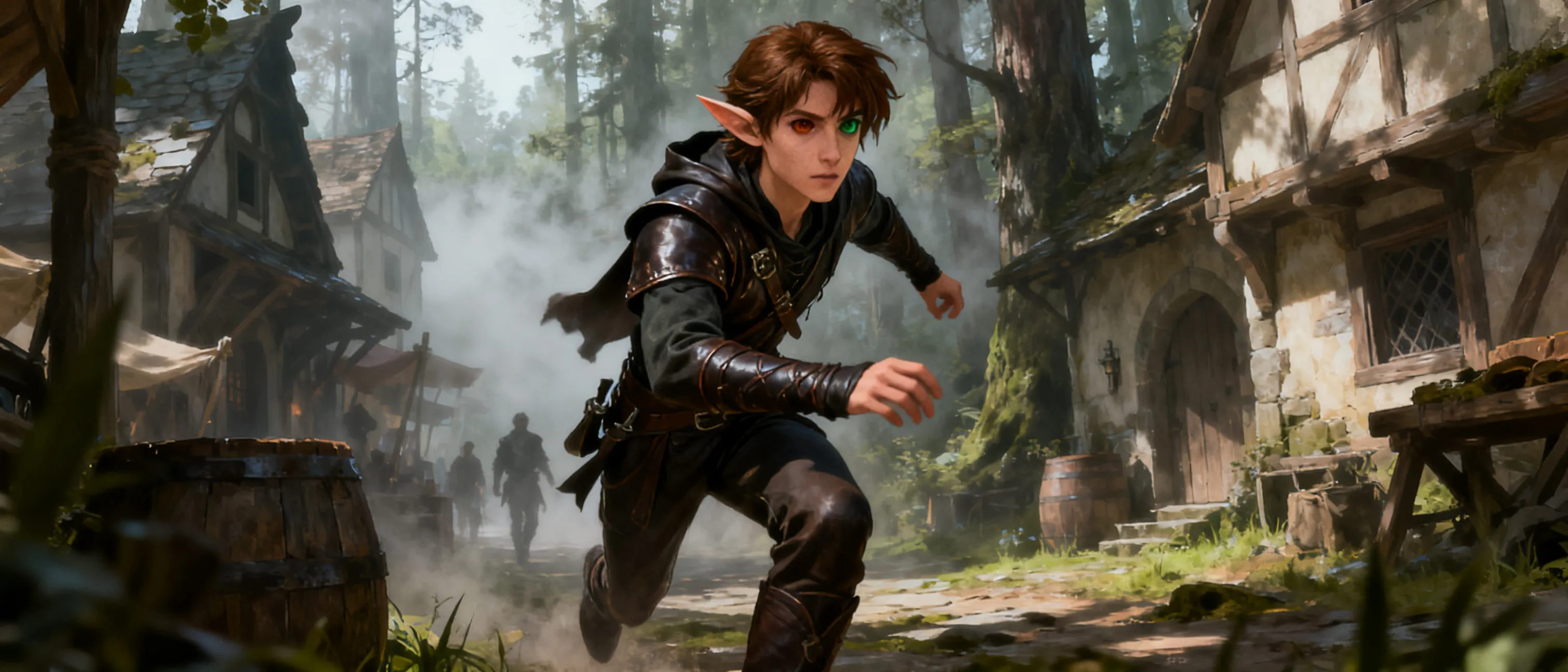 22  
brown hair
1 brown eye, 1 sage green eye
has a younger brother (15) named Albion
father is human, mother is wood elf

both parents died when albion is very young, Therion get work with an criminal organization that experimented on Therion to take part in a private sector of the organization for assassinations missions that others wouldnt dare do  to provide for Albion and to ensure no harm comes to him