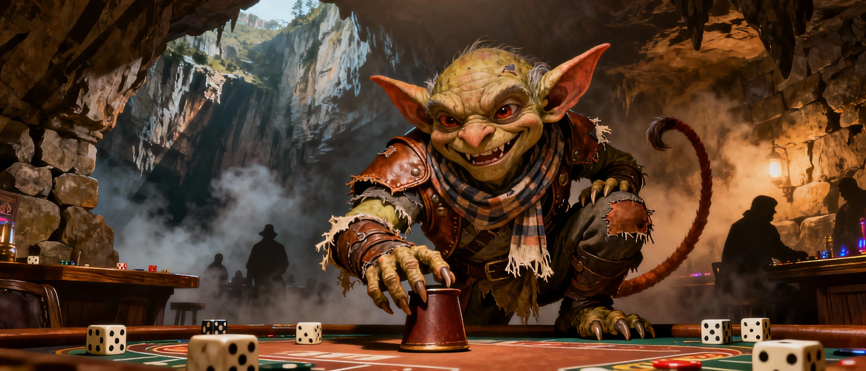 kobold with a rogue class and a gambler background 