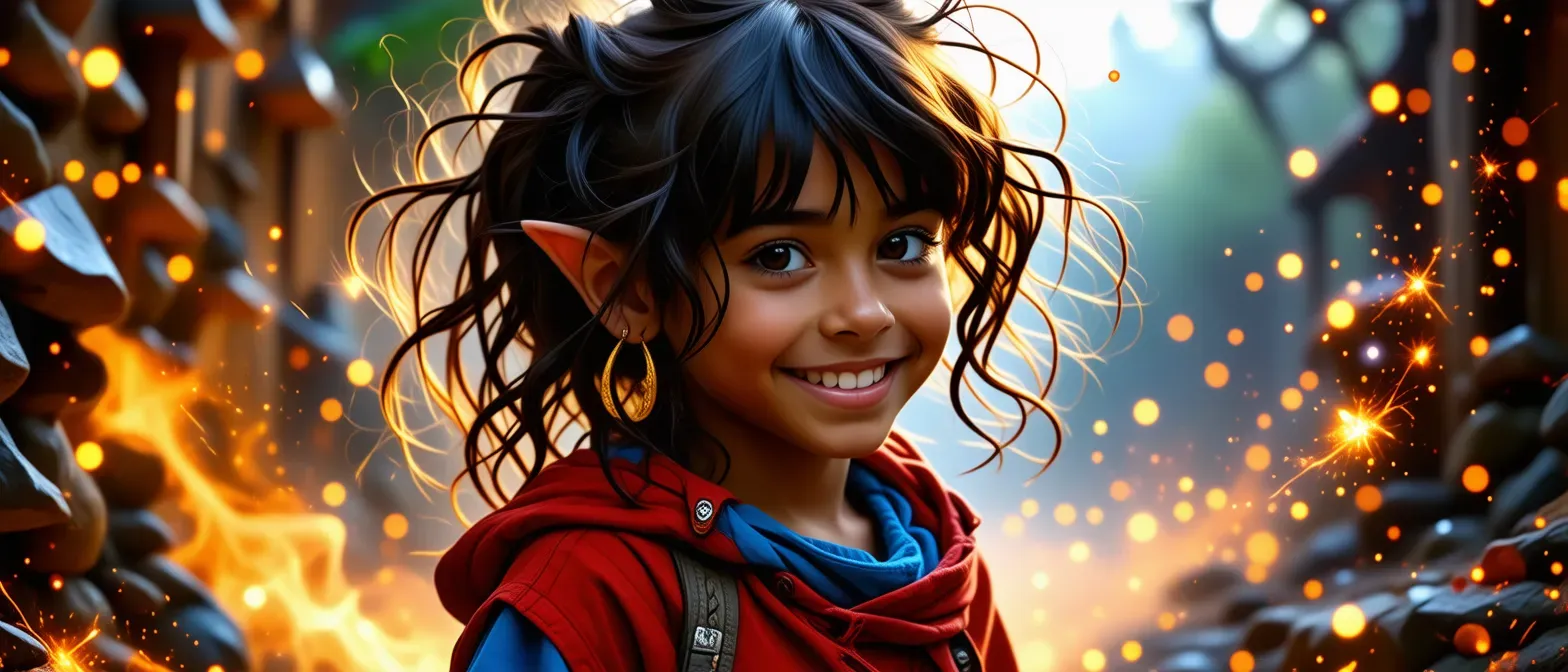 very young human sorcerer . chaotic neutral, 