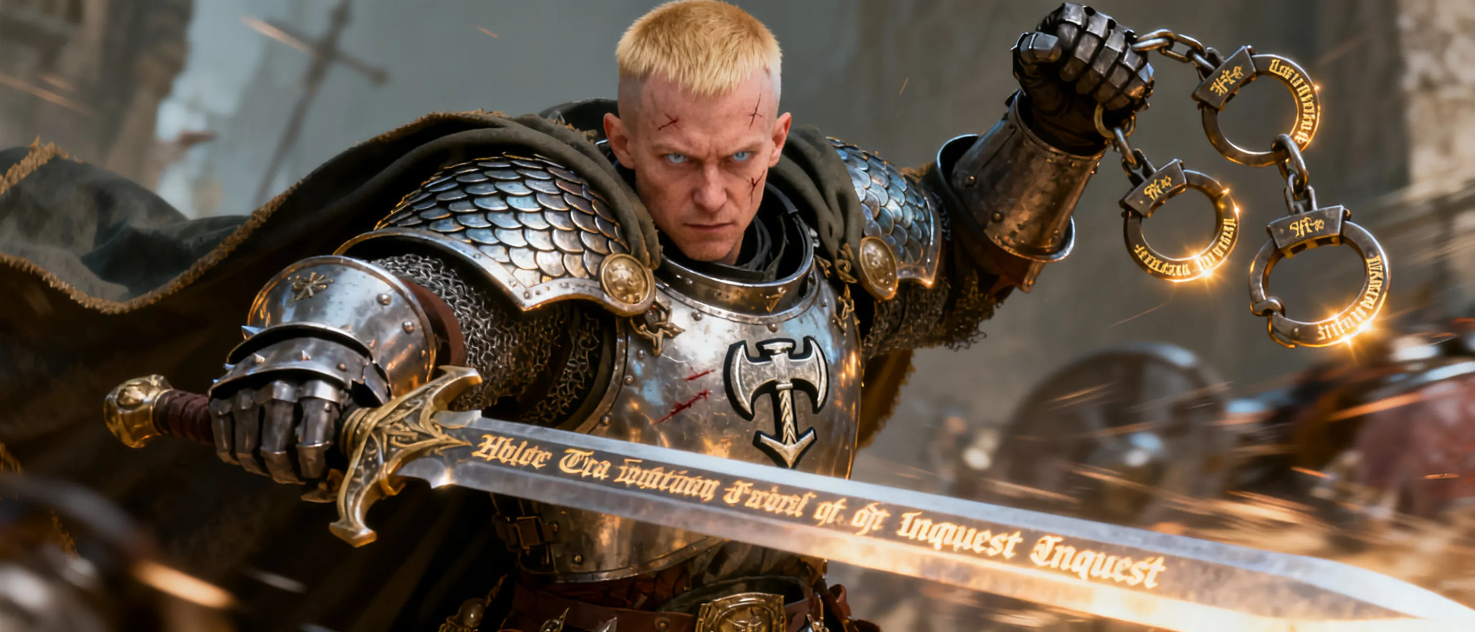 Rochus Keitel, male human Inquisitor and witch hunter, lawful evil, level 8