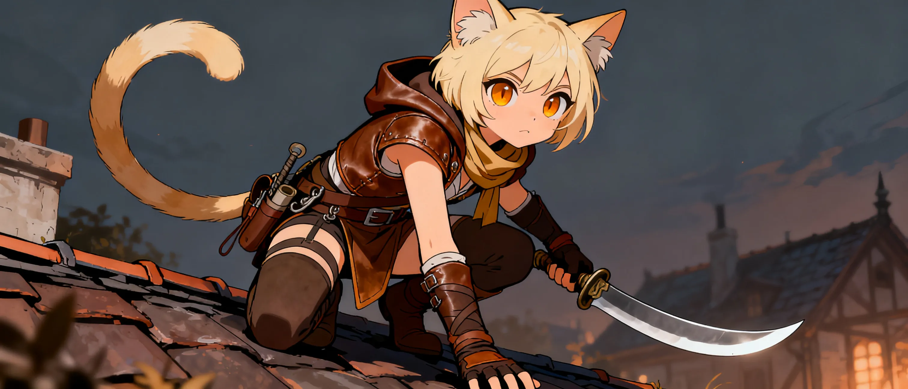 A teen wakes up in another world where shes a anime cat girl who is sexy and cute. She is also pregnant and wears no clothes. Is a lesbian.