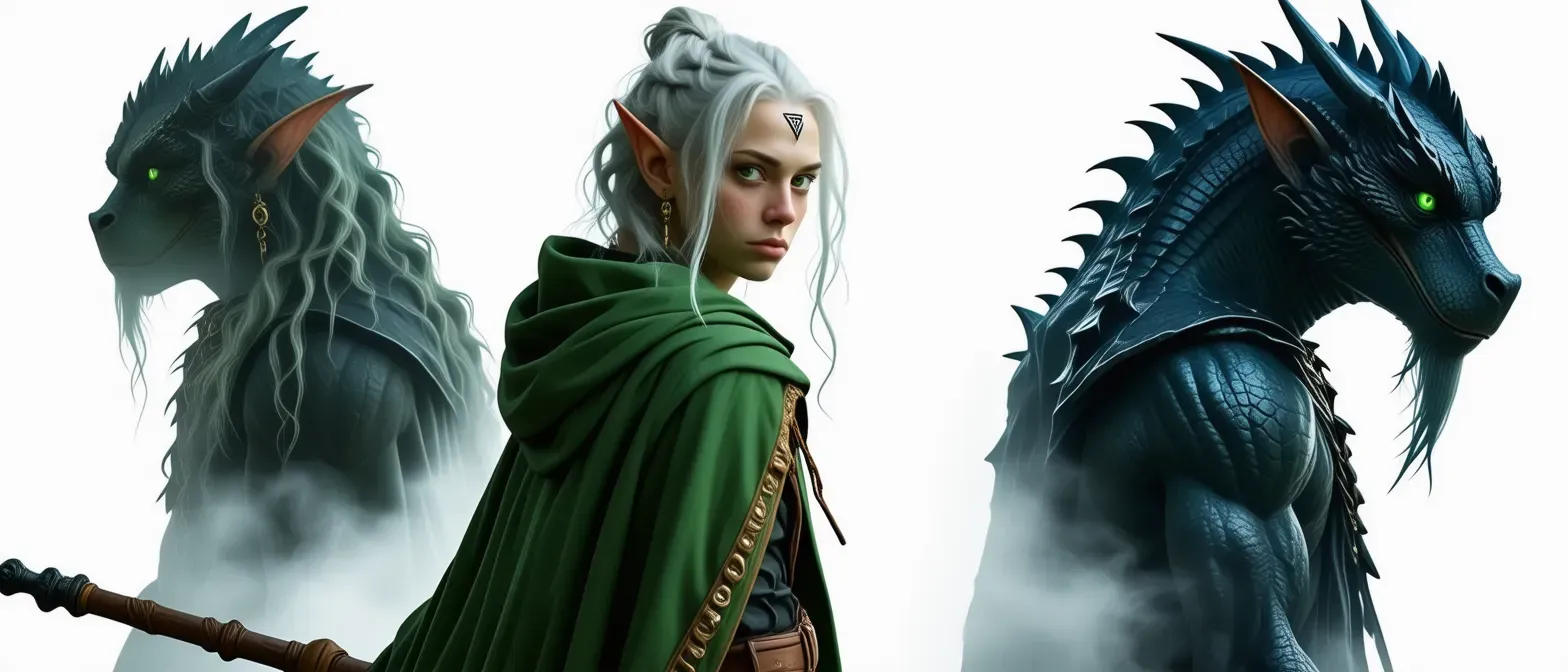 Half elf mage with dragon blood 
