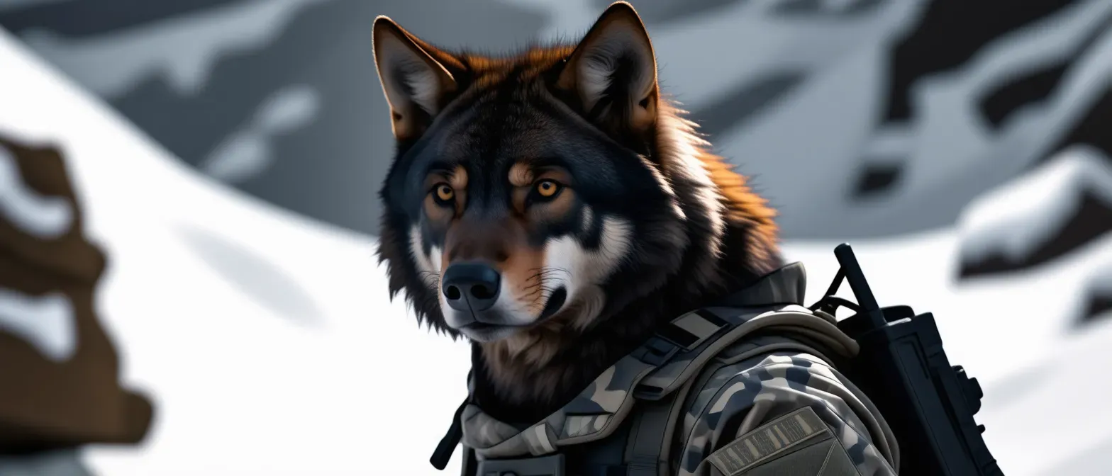 Name: Forgery Hunter 
Role: Commander of the Russian military camp
Species: Human-Wolf
Hair: black
Gender: male