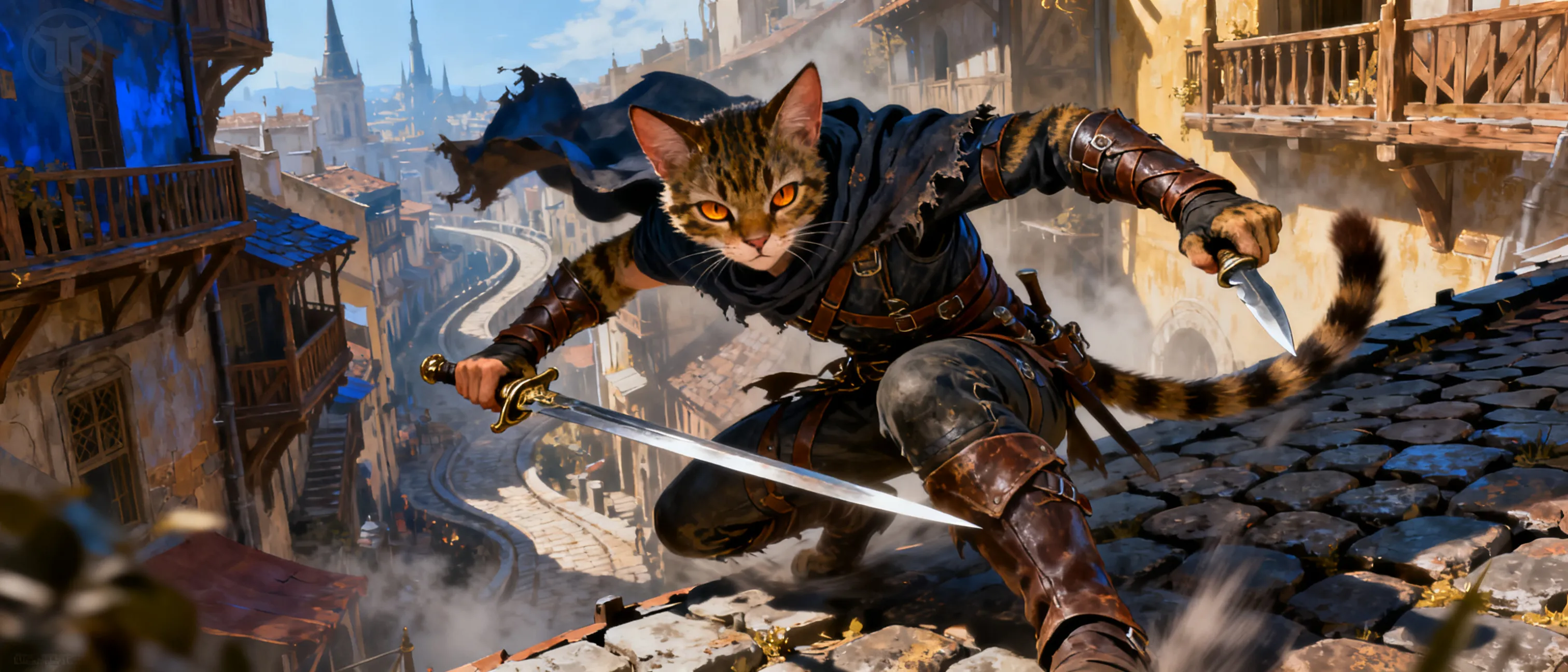 Male Tabaxi rogue (arcane trickster) Lebel 1 chaotic good
