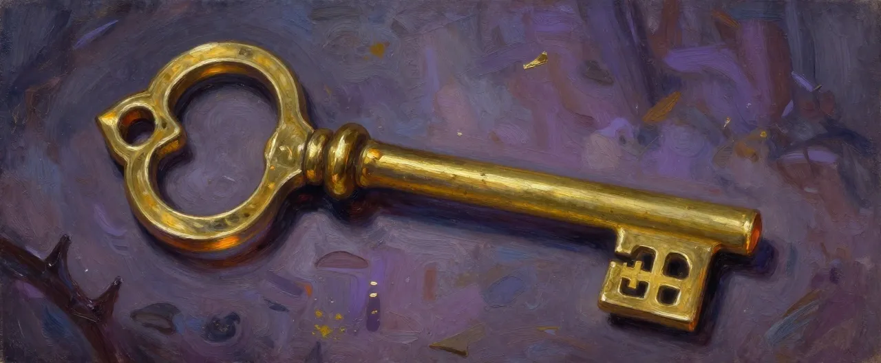 Gilded Key Amulet