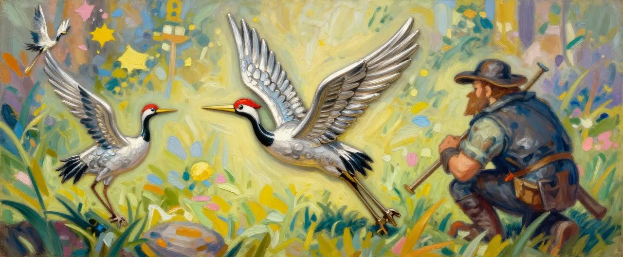 Pin of the Silver Crane