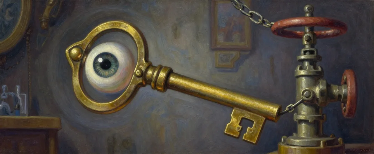 Anesthetist's Brass Valve Key