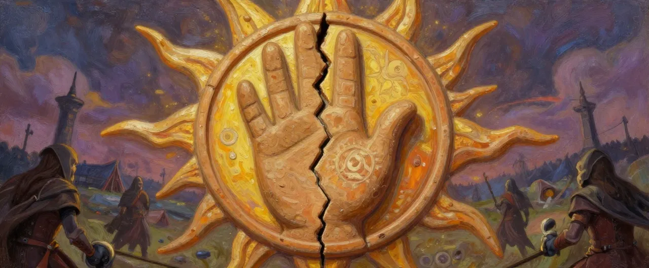 Clay Sun-Token (Split Sun)