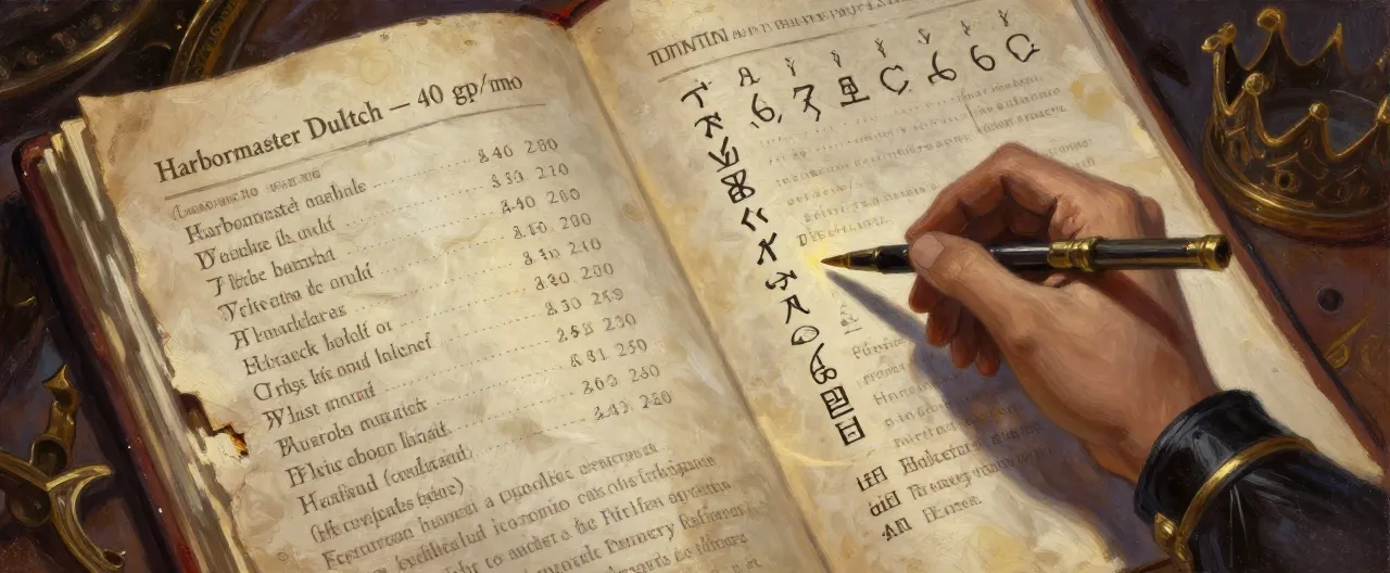 Ledger Page of the Black Crown