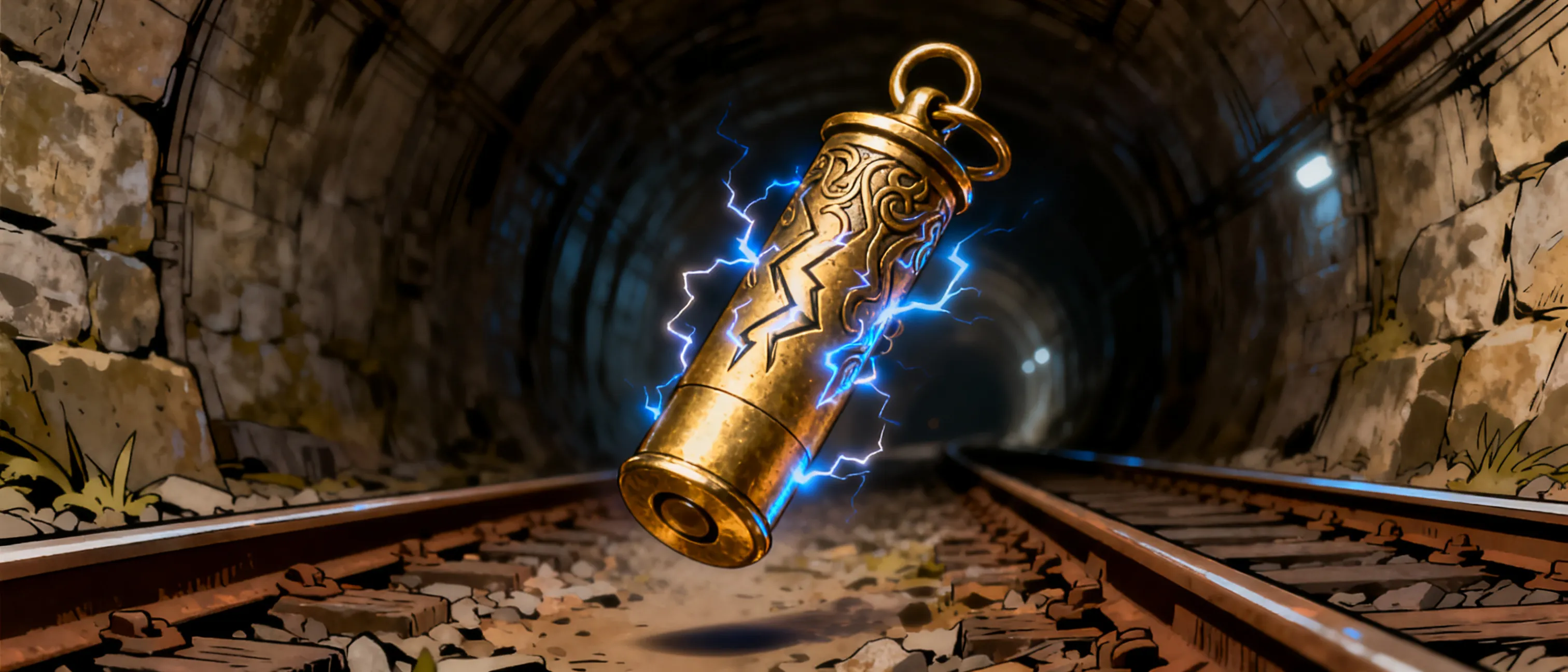 Rail-Spark Revolver Charm